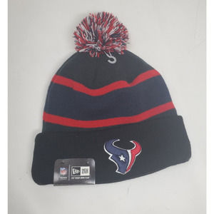 NEW NFL Houston Texans 2013 Sideline Blackout Pom Beanie MI2